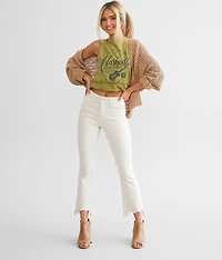 High Rise Cropped Flare Stretch Jean