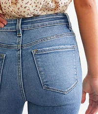 High Rise Split Straight Stretch Jean
