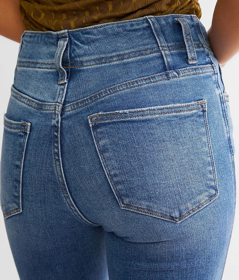 High Rise Cropped Flare Stretch Jean