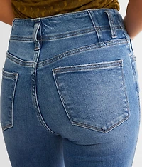 High Rise Cropped Flare Stretch Jean
