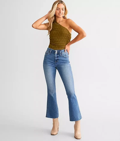 High Rise Cropped Flare Stretch Jean
