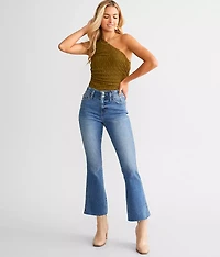 High Rise Cropped Flare Stretch Jean