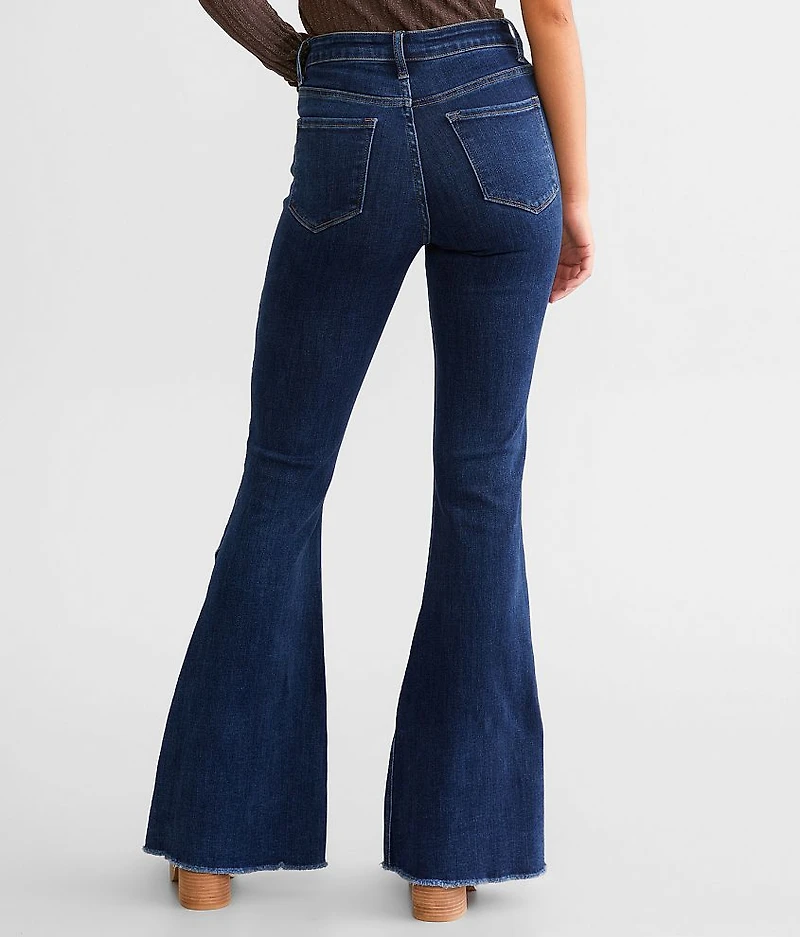 High Rise Super Split Flare Stretch Jean