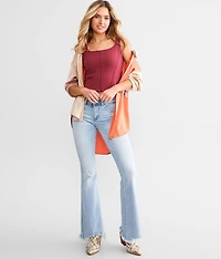 Mid-Rise Flare Stretch Jean