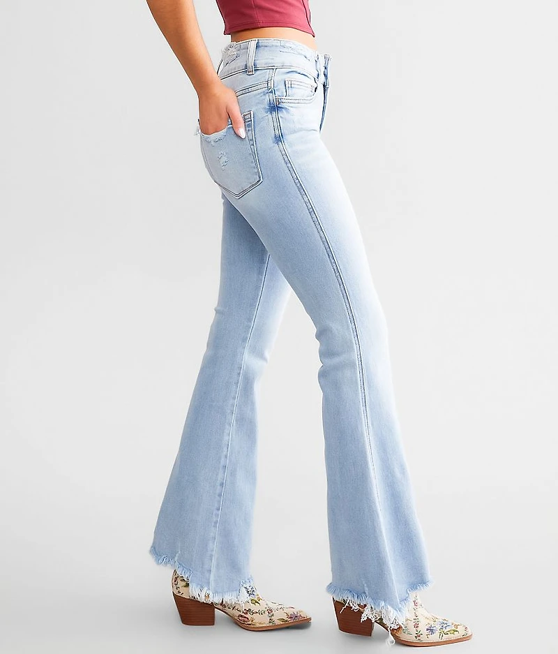 Mid-Rise Flare Stretch Jean