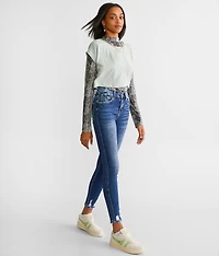 High-Rise Ankle Skinny Stretch Jean