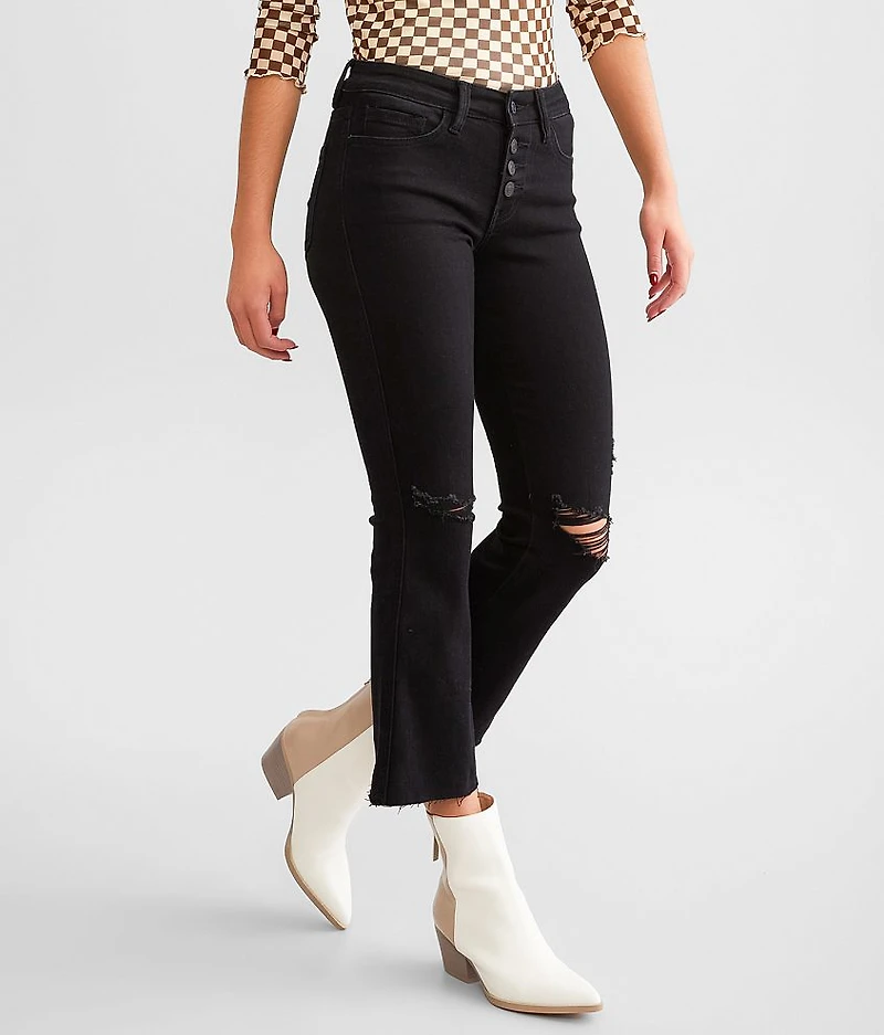 Mid-Rise Cropped Flare Stretch Jean