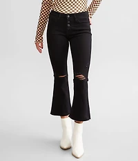 Mid-Rise Cropped Flare Stretch Jean