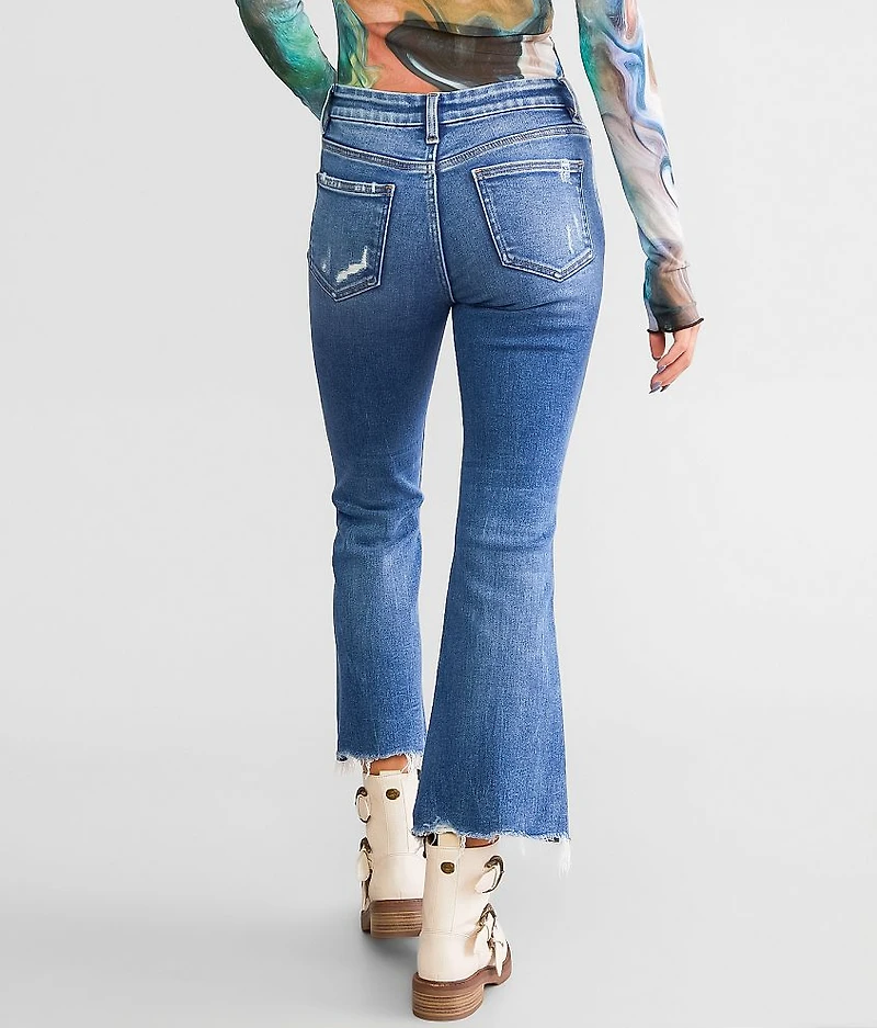 Mid-Rise Cropped Flare Stretch Jean