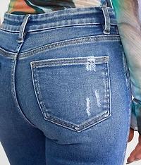 Mid-Rise Cropped Flare Stretch Jean