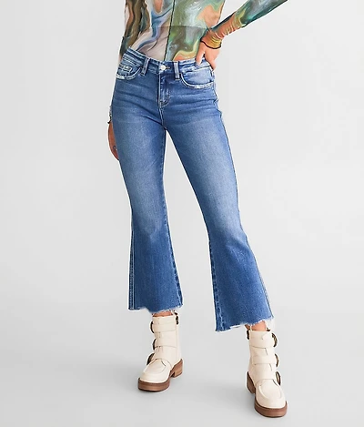 Mid-Rise Cropped Flare Stretch Jean