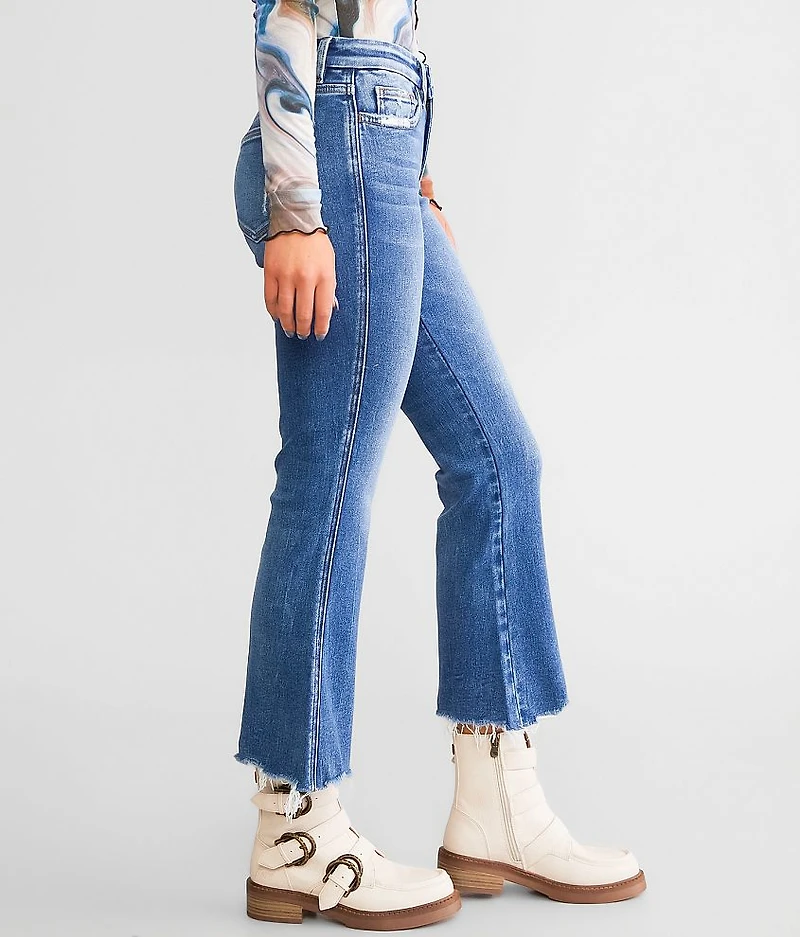 Mid-Rise Cropped Flare Stretch Jean