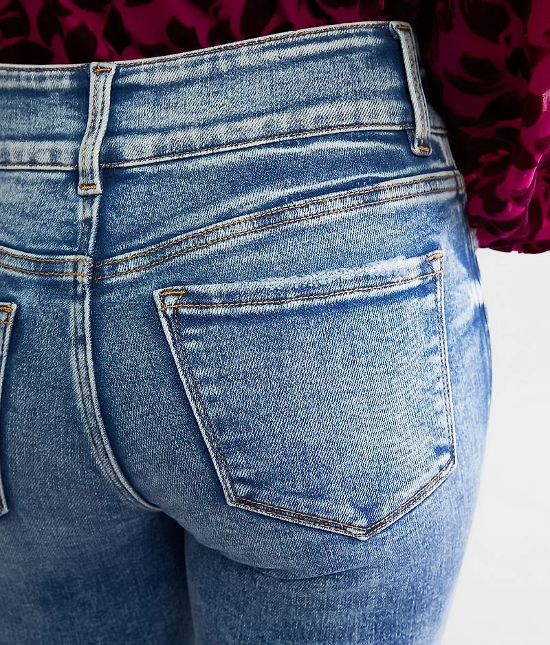 Mid-Rise Cropped Flare Stretch Jean