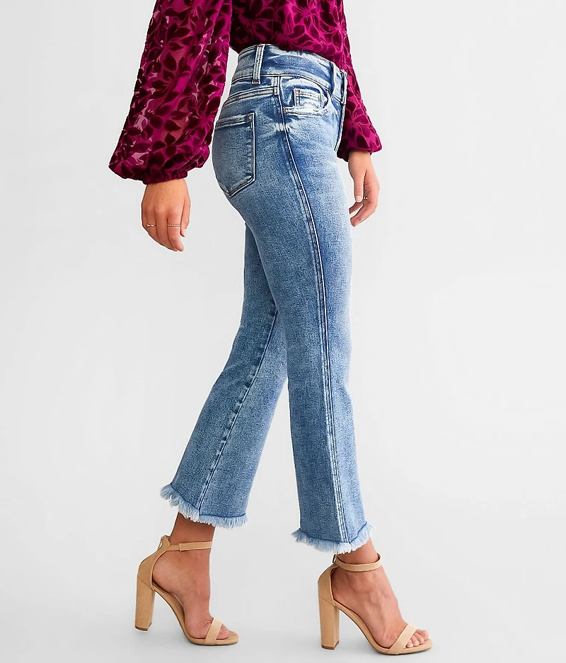 Mid-Rise Cropped Flare Stretch Jean