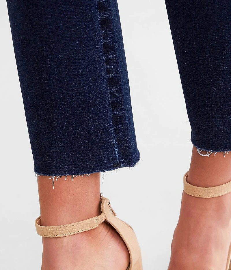 Mid-Rise Cropped Straight Stretch Jean