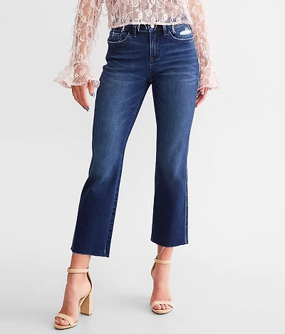 Mid-Rise Cropped Straight Stretch Jean