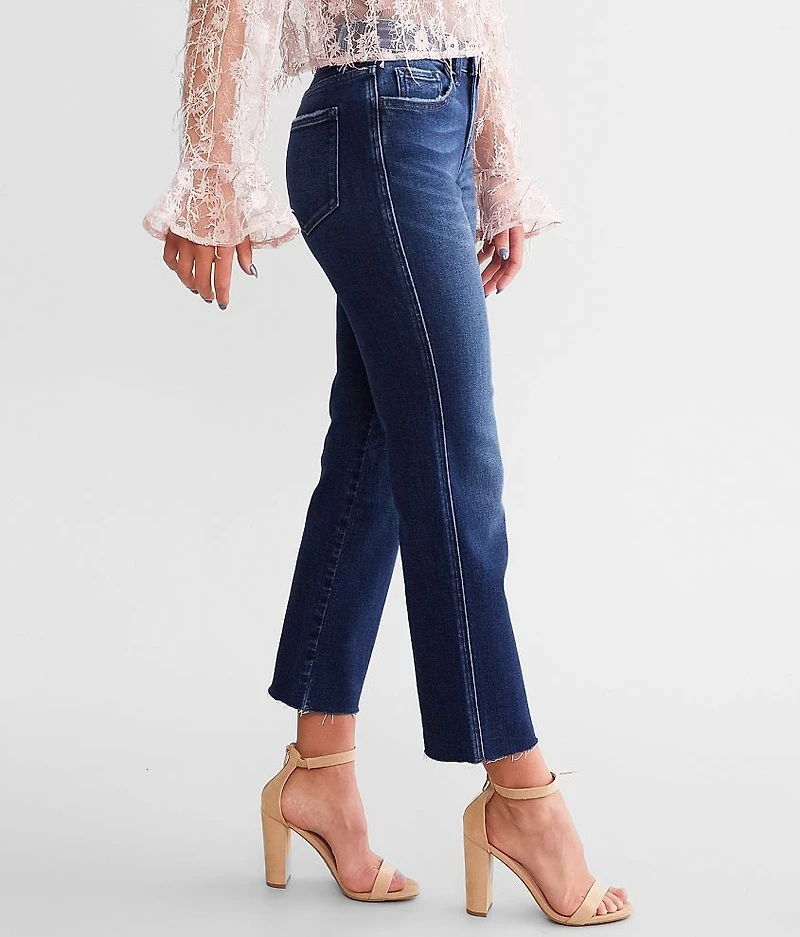 Mid-Rise Cropped Straight Stretch Jean