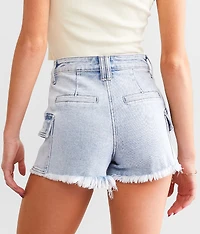 High Rise Cargo Stretch Short