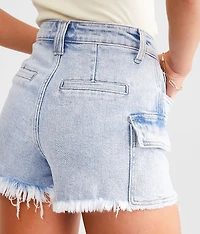 High Rise Cargo Stretch Short