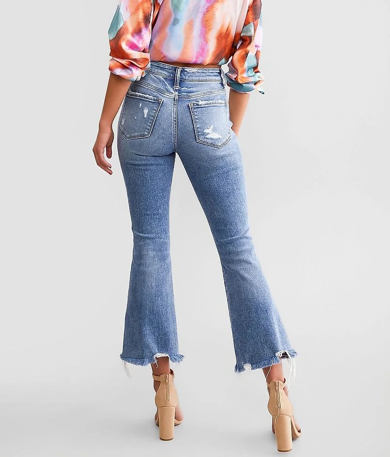 Mid-Rise Cropped Flare Stretch Jean