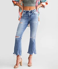 Mid-Rise Cropped Flare Stretch Jean