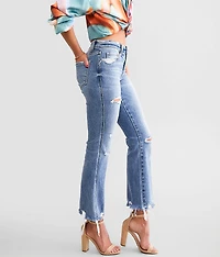 Mid-Rise Cropped Flare Stretch Jean