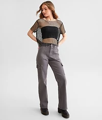 Ultra High Rise Wide Leg Cargo Stretch Pant