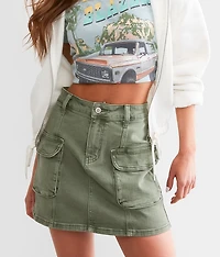 Cargo Stretch Mini Skirt