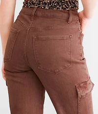 High Rise Wide Leg Stretch Cargo Pant