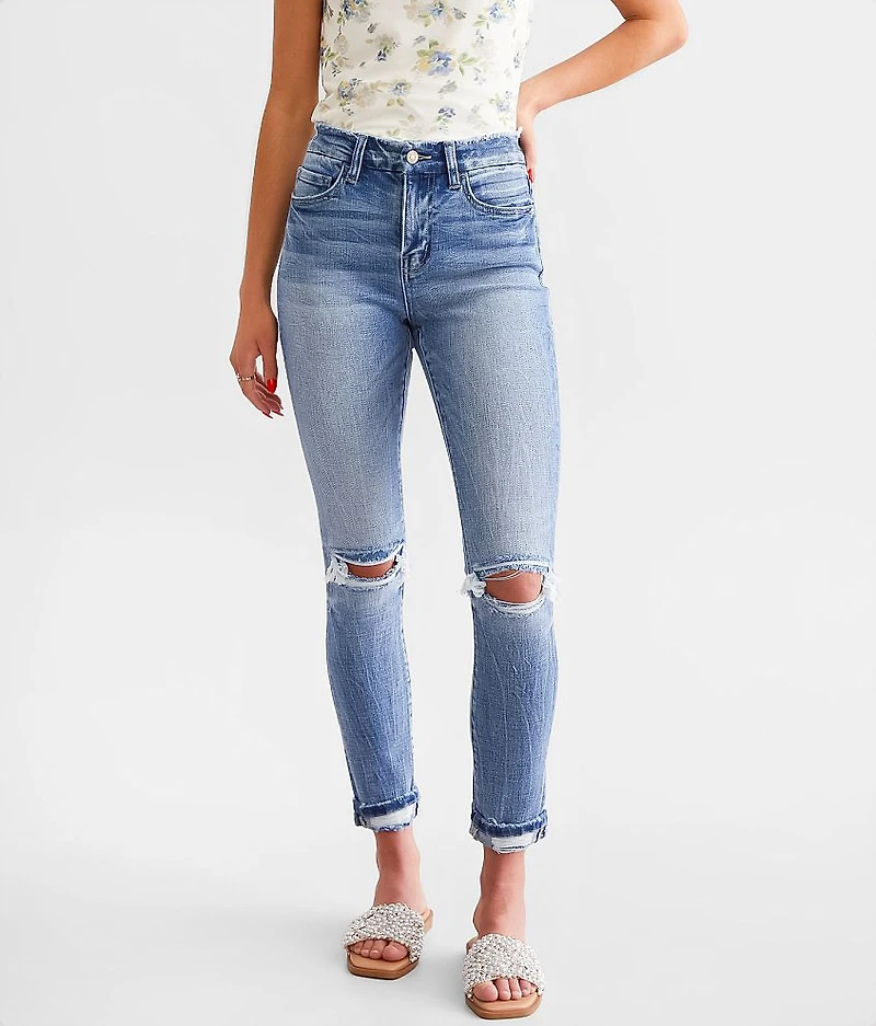 High Rise Ankle Skinny Stretch Jean