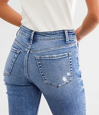 Mid-Rise Cropped Straight Stretch Jean