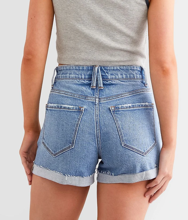 High Rise Cuffed Stretch Short