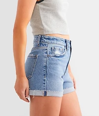 High Rise Cuffed Stretch Short