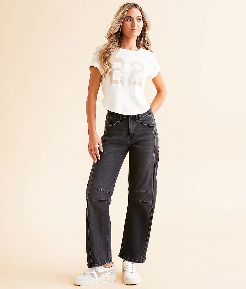 High Rise Barrel Stretch Jean