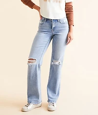 Mid-Rise Classic Straight Stretch Jean
