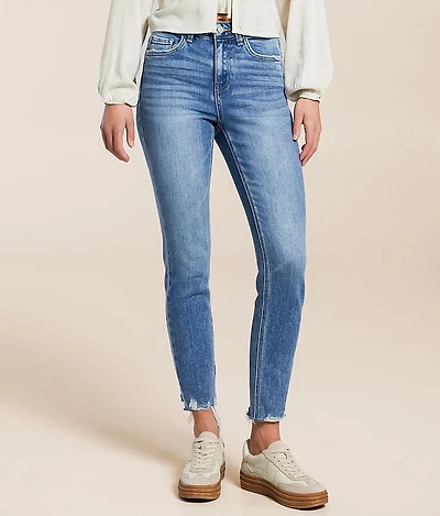 High Rise Ankle Skinny Stretch Jean