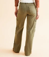 High Rise Wide Leg Stretch Cargo Pant