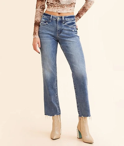 Mid-Rise Cropped Straight Stretch Jean