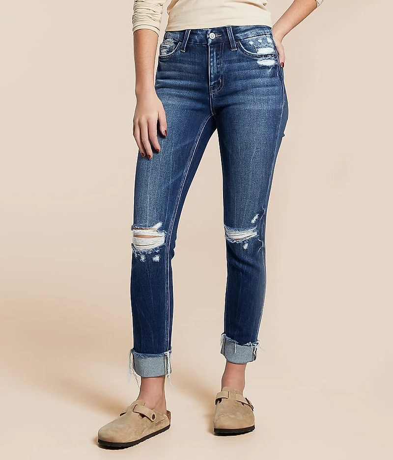 Mid-Rise Ankle Skinny Stretch Jean