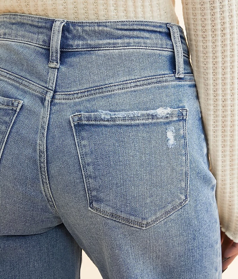Baggy Wide Leg Stretch Cuffed Jean
