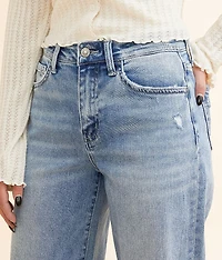 Baggy Wide Leg Stretch Cuffed Jean