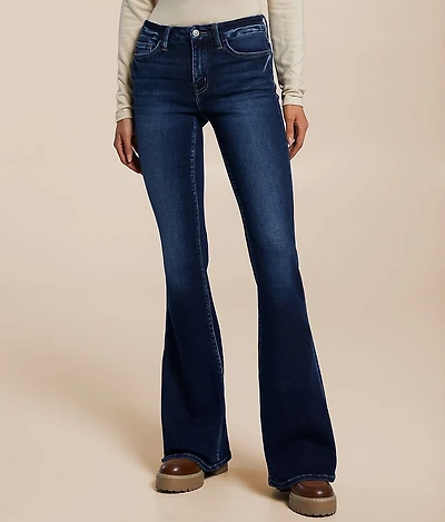 Mid-Rise Flare Stretch Jean