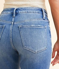 Mid-Rise Cropped Straight Stretch Jean