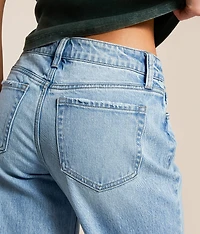 Baggy Low Rise Wide Leg Stretch Cuffed Jean