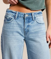 Baggy Low Rise Wide Leg Stretch Cuffed Jean