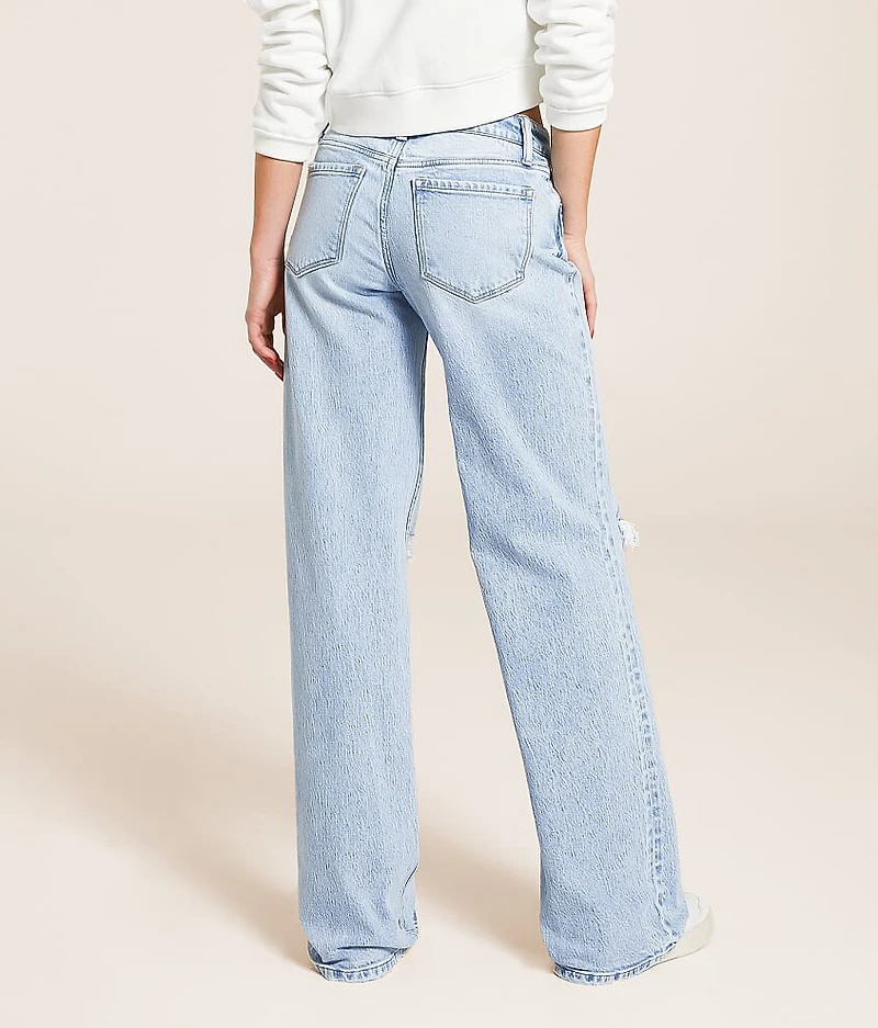 Baggy Low Rise Wide Leg Stretch Jean