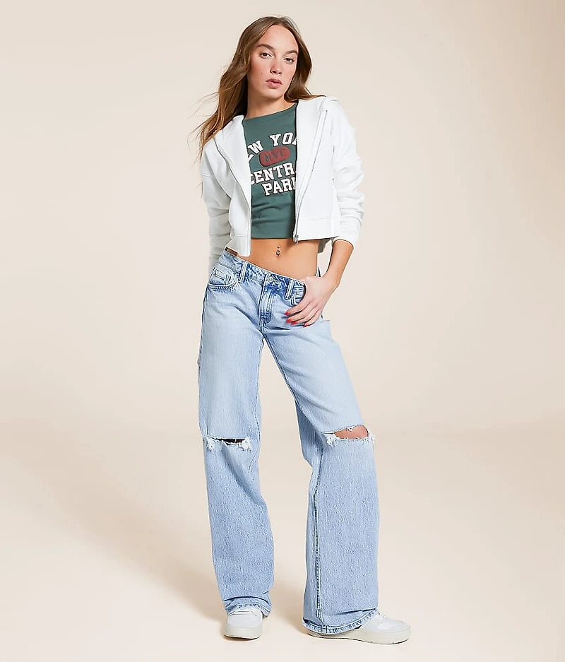 Baggy Low Rise Wide Leg Stretch Jean