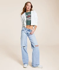 Baggy Low Rise Wide Leg Stretch Jean