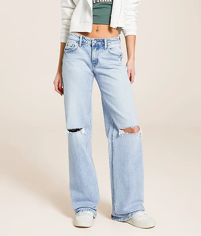 Baggy Low Rise Wide Leg Stretch Jean