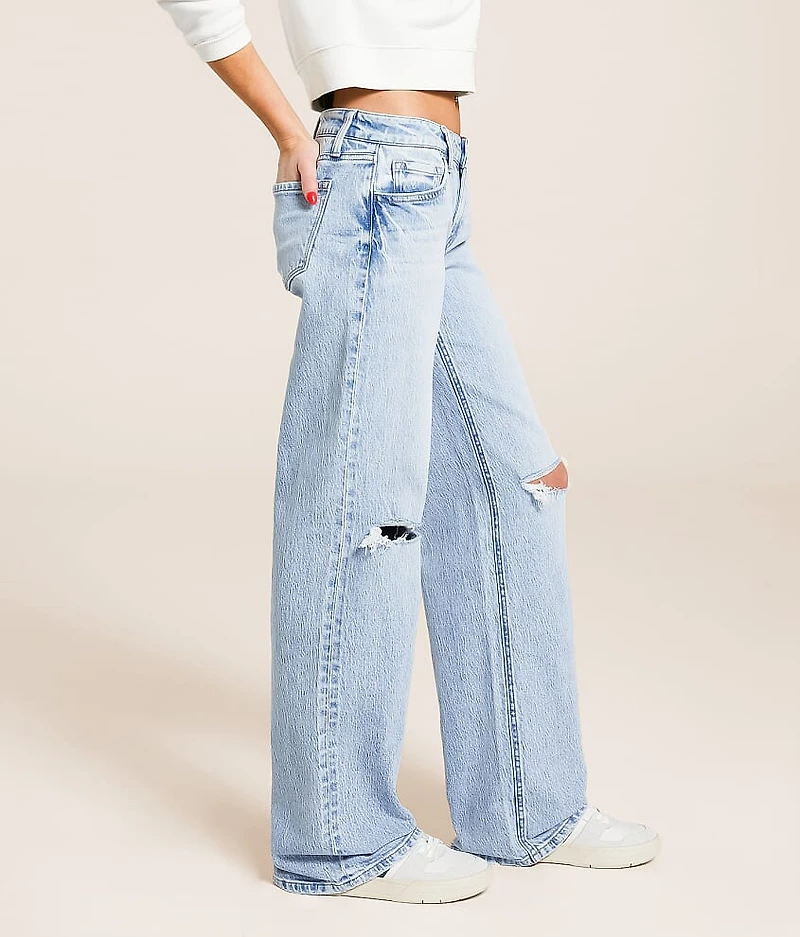 Baggy Low Rise Wide Leg Stretch Jean
